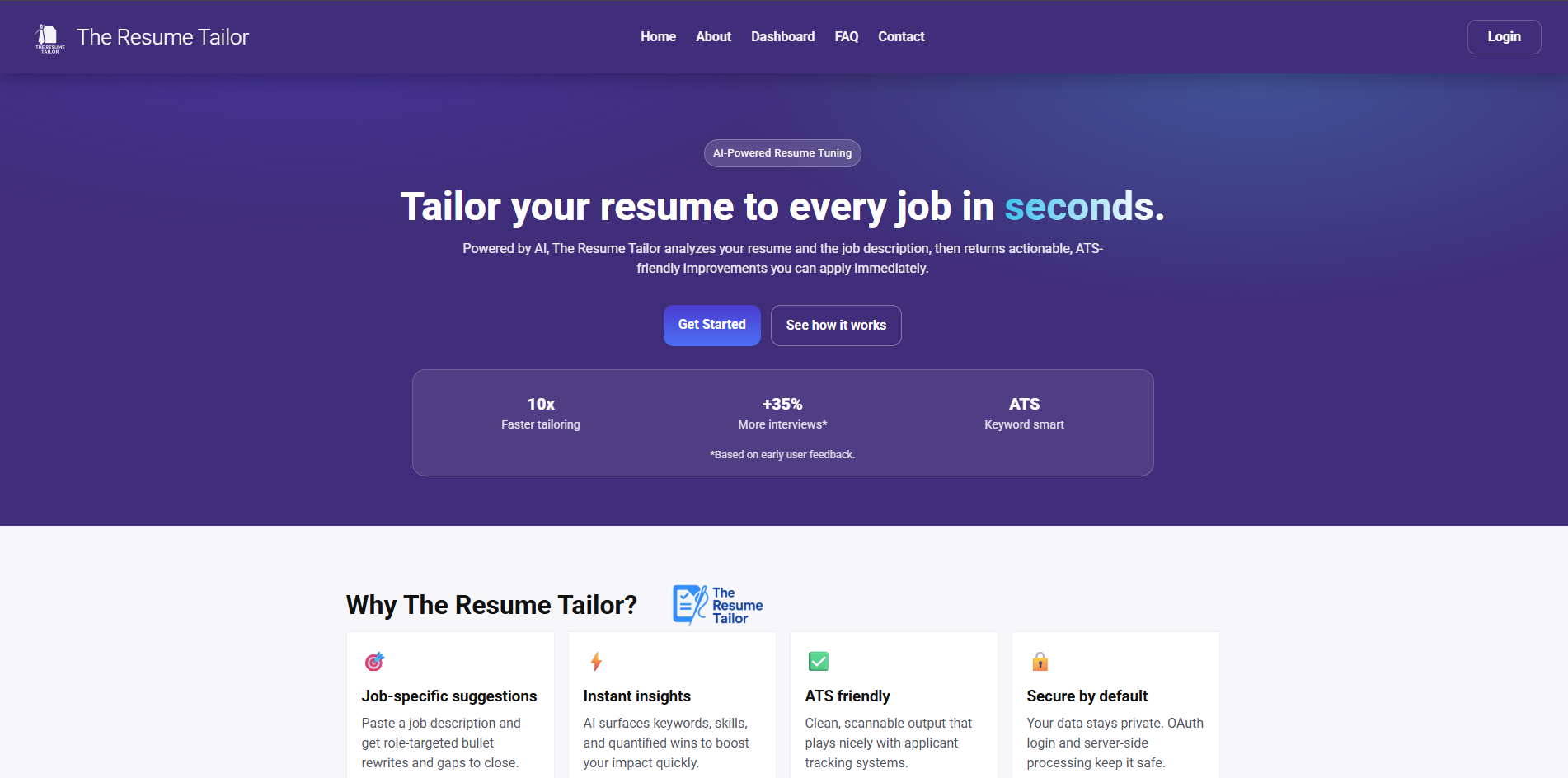 Resume Tailor Landing Page Picture